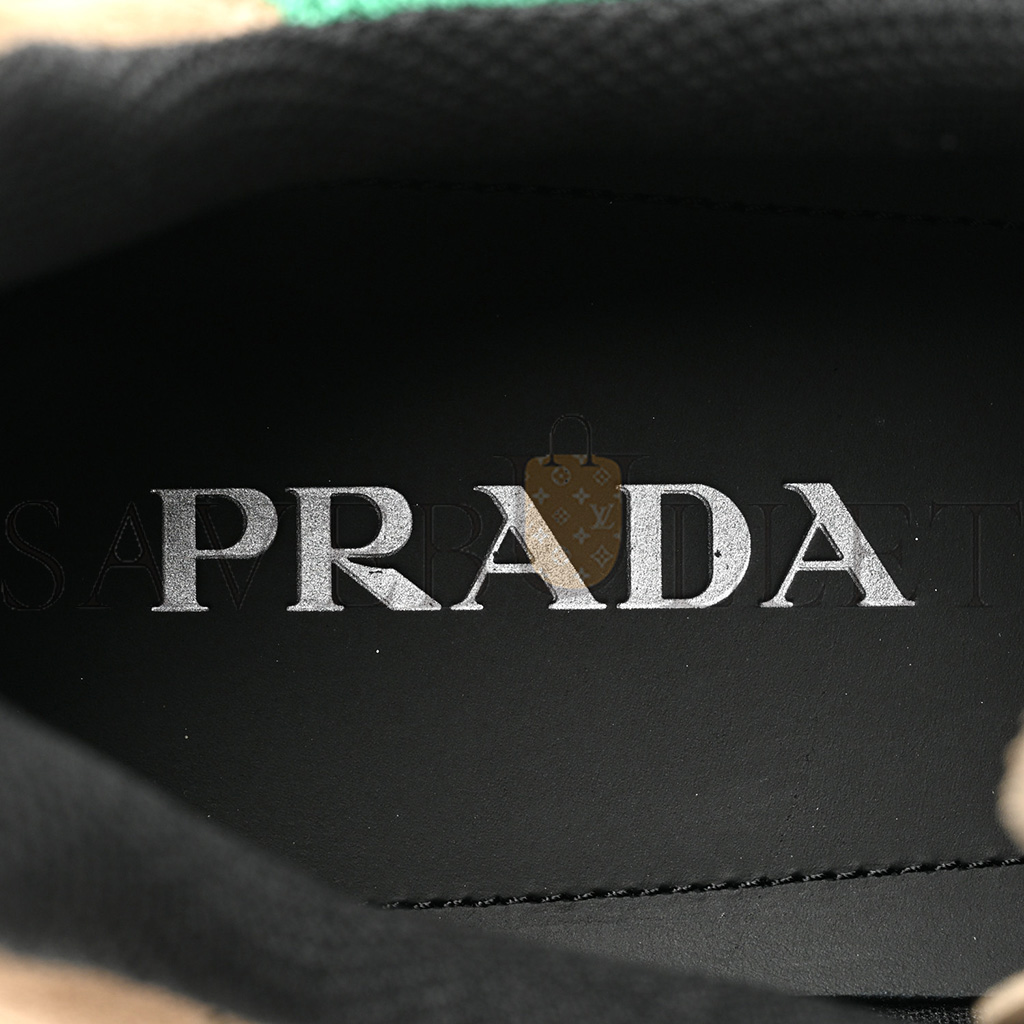 PRADA SPAZZOLATO ROIS BIKE FABRIC MENS SNEAKERS 11 QUARZO MANGO
